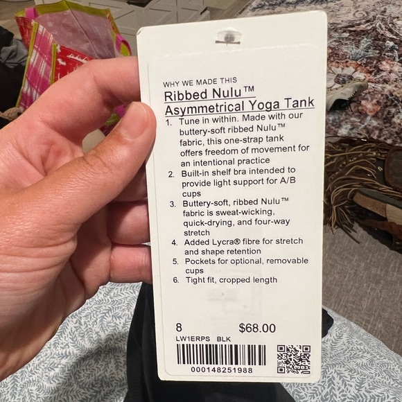 Black One-Shoulder Ribbed Top - Picture 2 of 4